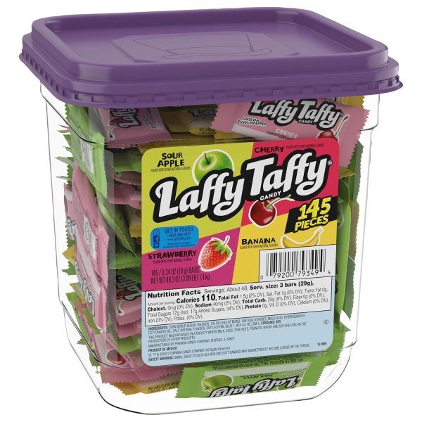 Laffy Taffy Candy. Assorted Fruit Flavored Taffy Candy. (145 Pieces)
